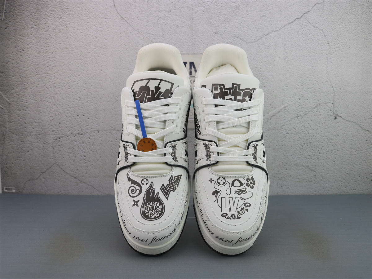 LV Trainer Sneaker White Black